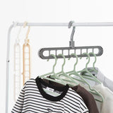 9 Hole Plastic Hanger Hanging hook Indoor Wardrobe Clothes Organization Storage Balcony Windowsill Suit Racks (5-Pcs)