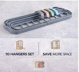 Smart Clothes Organizer Combo – 9 Hole + 5-in-1 Hangers(10-Pcs)